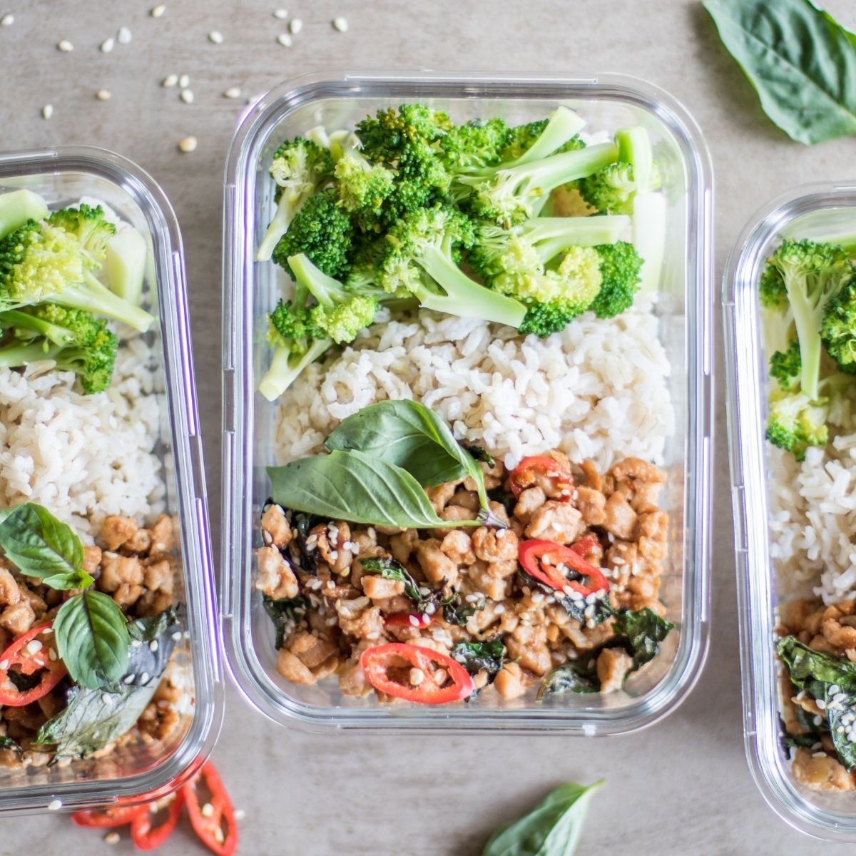 Thai Basil Chicken Meal Prep