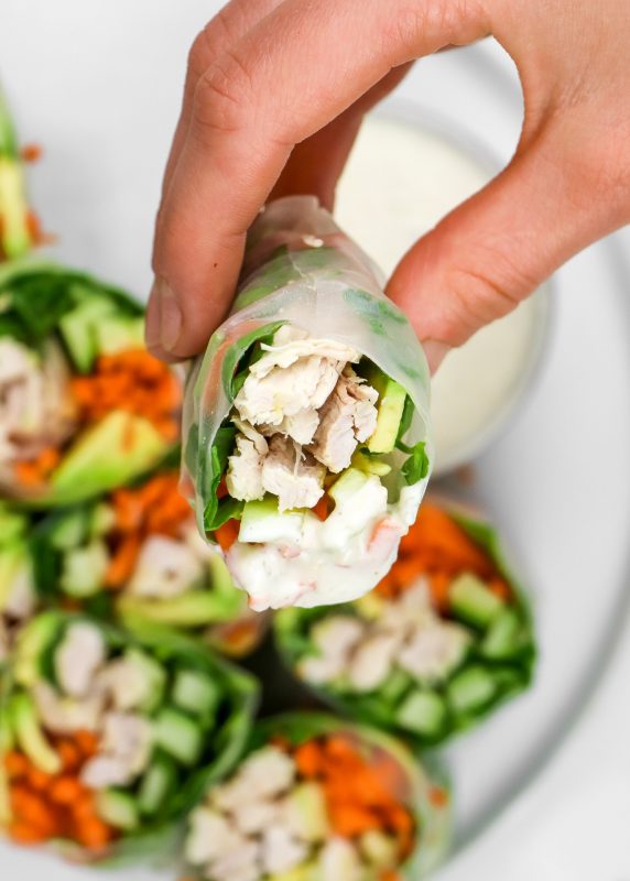 Avocado & Chicken Summer Rolls 