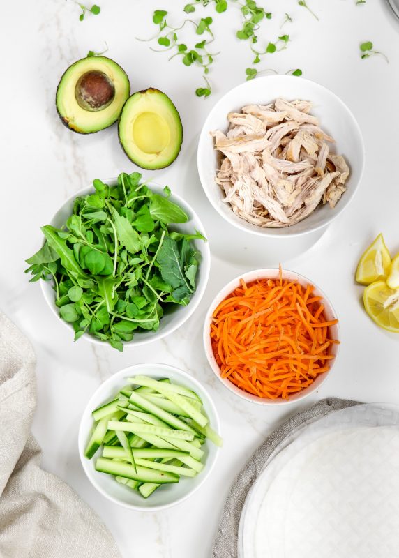 Avocado & Chicken Summer Rolls 