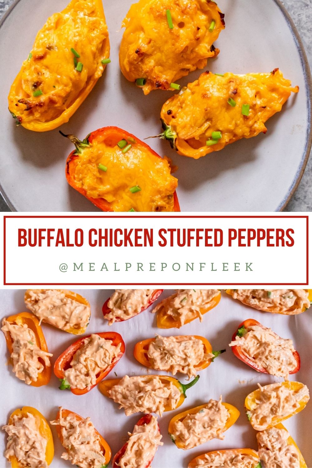 Low Carb Buffalo Chicken Mini Bell Peppers