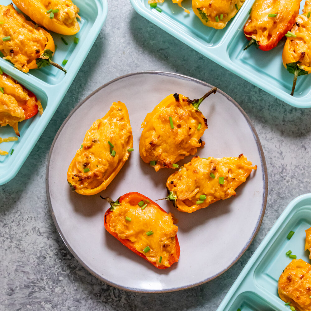 Low Carb Buffalo Chicken Mini Bell Peppers
