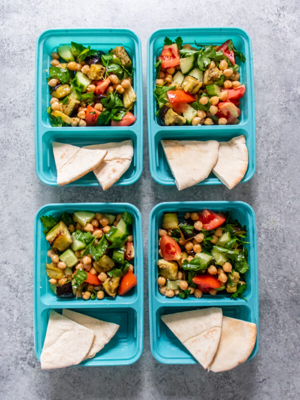 Mediterranean Roasted Eggplant Salad 