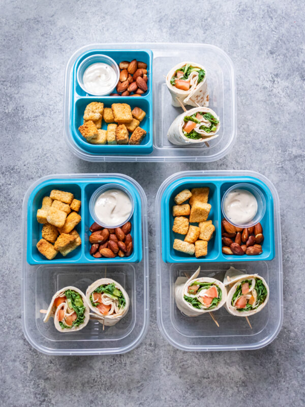 Chicken Caesar Wrap Bento Boxes