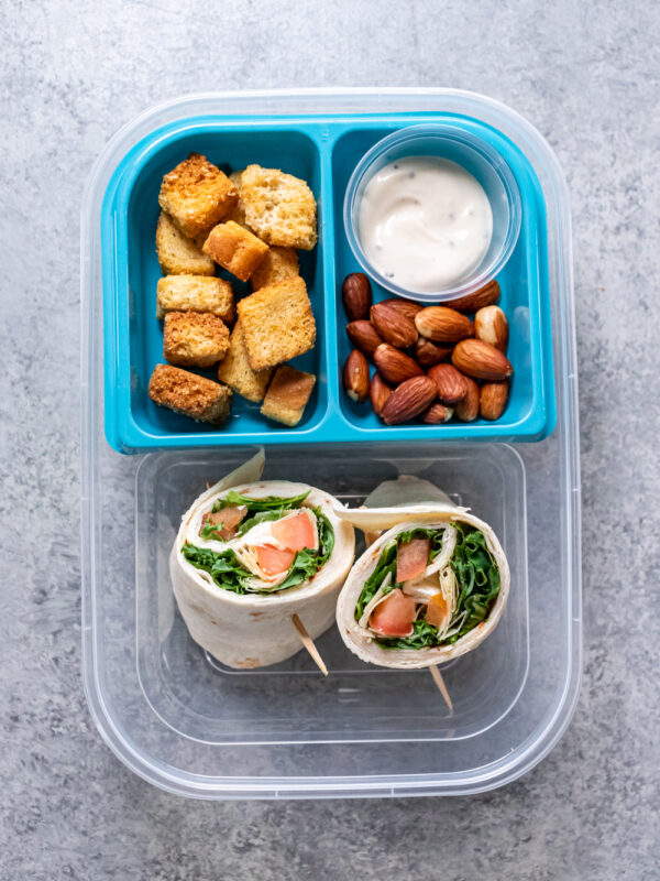 Chicken Caesar Wrap Bento Boxes