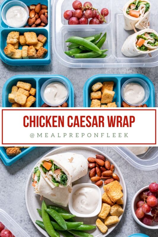 Chicken Caesar Wrap Bento Boxes