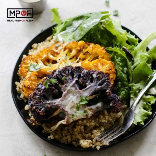 Cauliflower-Steak-With-Quinoa