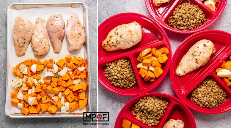Herb Roast Chicken and Root Vegetables Meal Prep