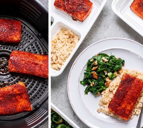 Maple Crusted Air Fryer Salmon 777x431