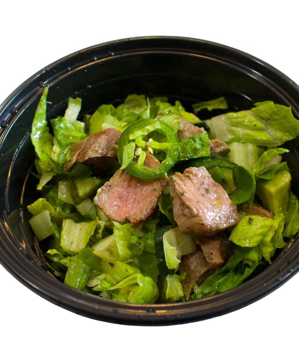 Steak & Avocado Salad Bowl Single meal prep 1000x1200