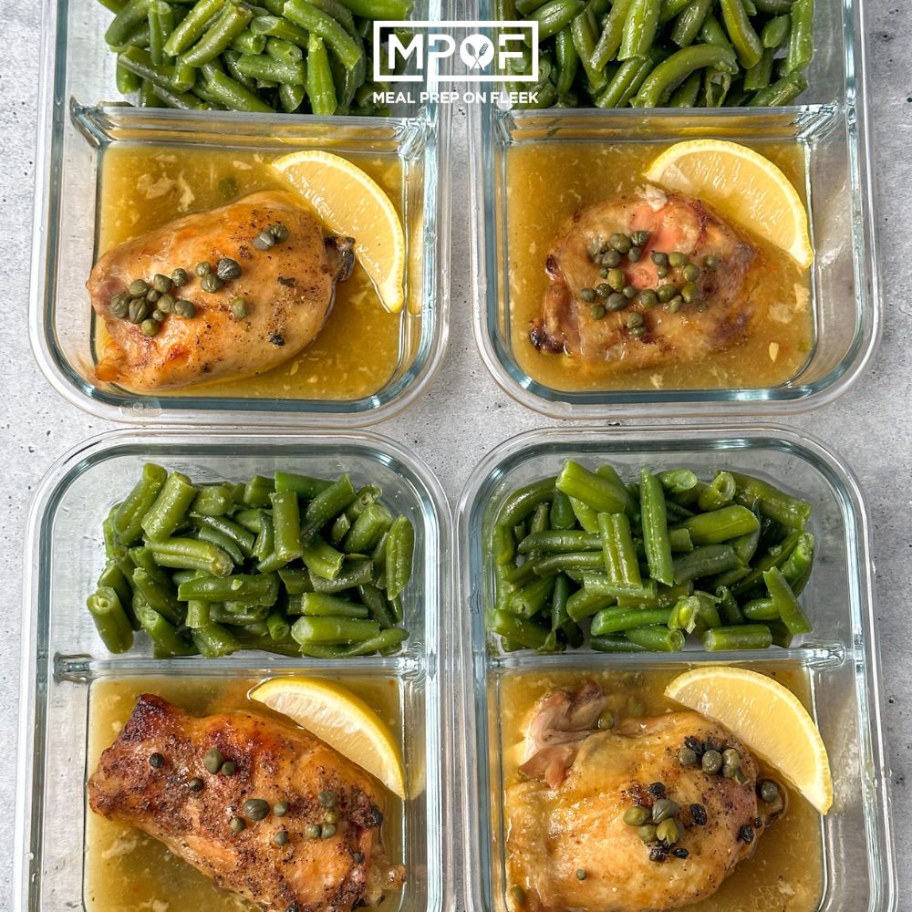 Crockpot Chicken Piccata and Green Beans