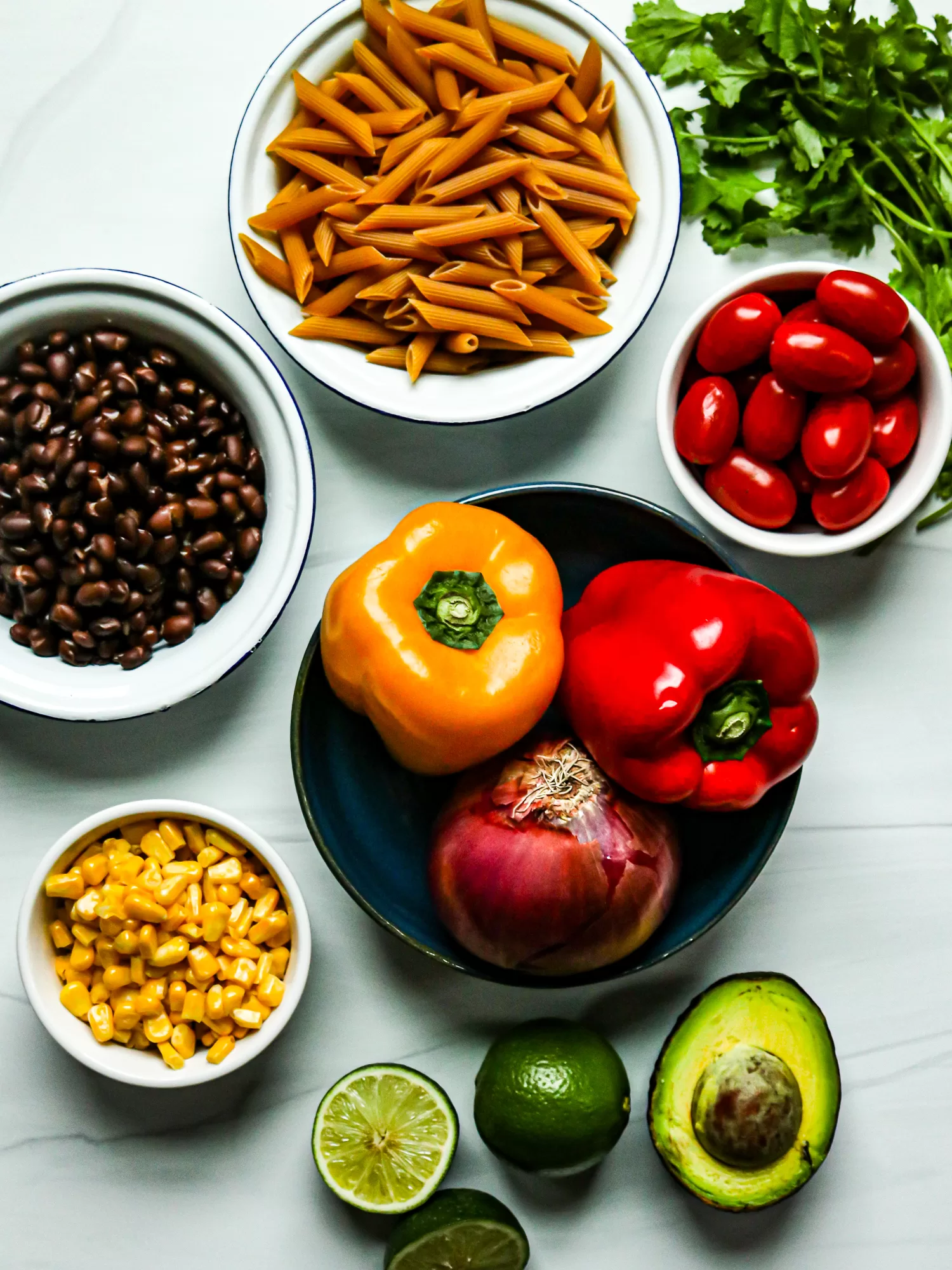 Ingredients for Southwestern Pasta Salad