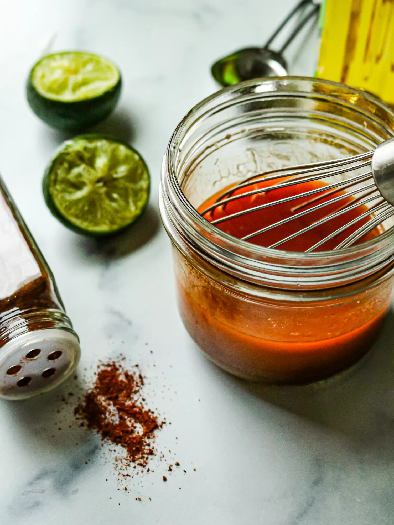 Chili lime vinaigrette for Southwestern Pasta Salad