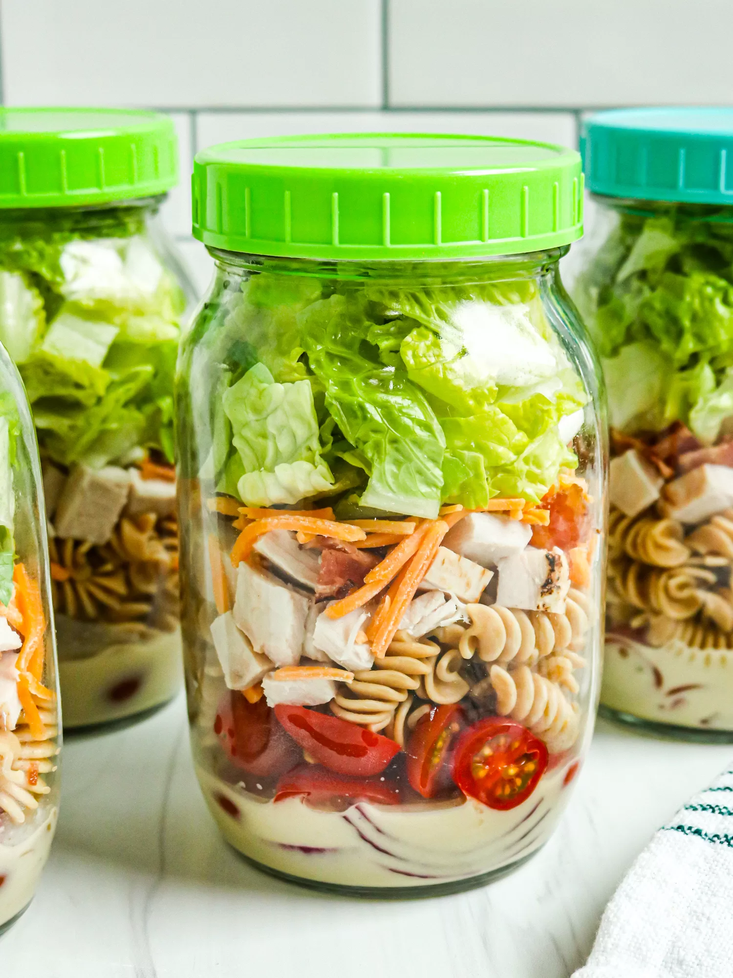 Turkey Club Pasta Salad Jars - Jarastyle