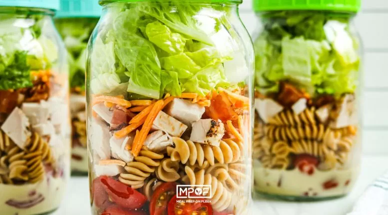 Turkey Club Pasta Salad Jars