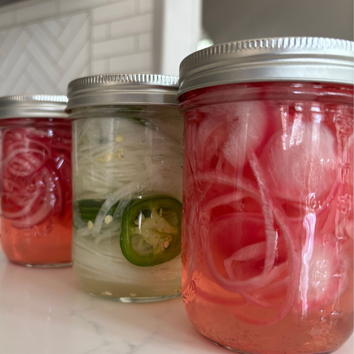 Quick Pickled Onions Two Ways red and white onions (2)