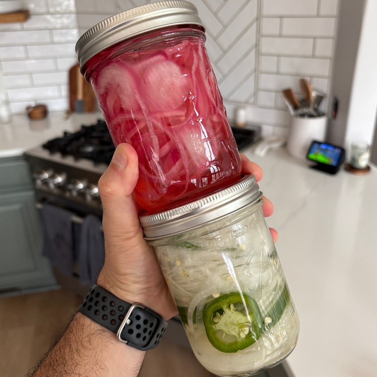 Quick Pickled Onions Two Ways red and white onions