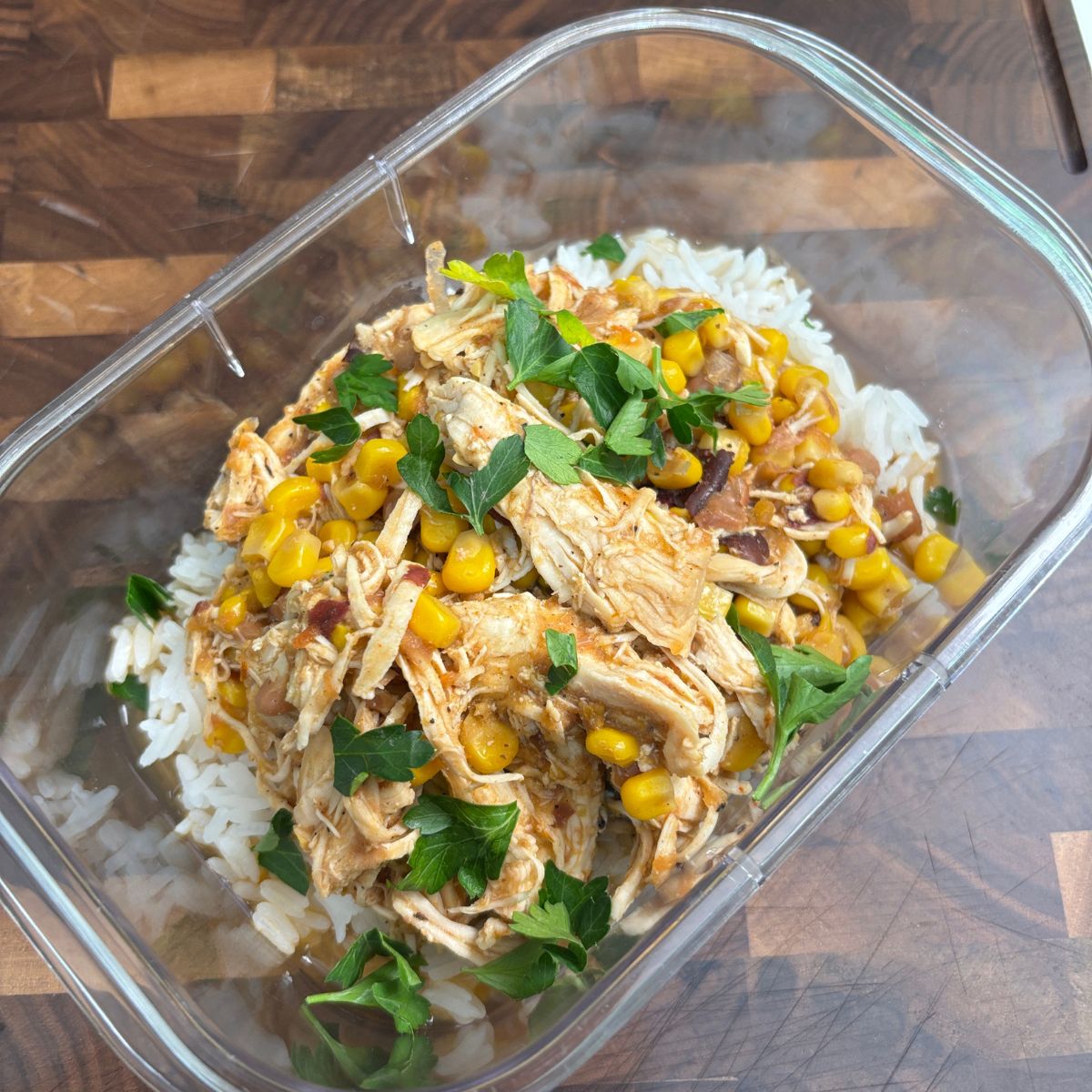 Instant Pot Salsa Chicken Rice Bowls meal prep