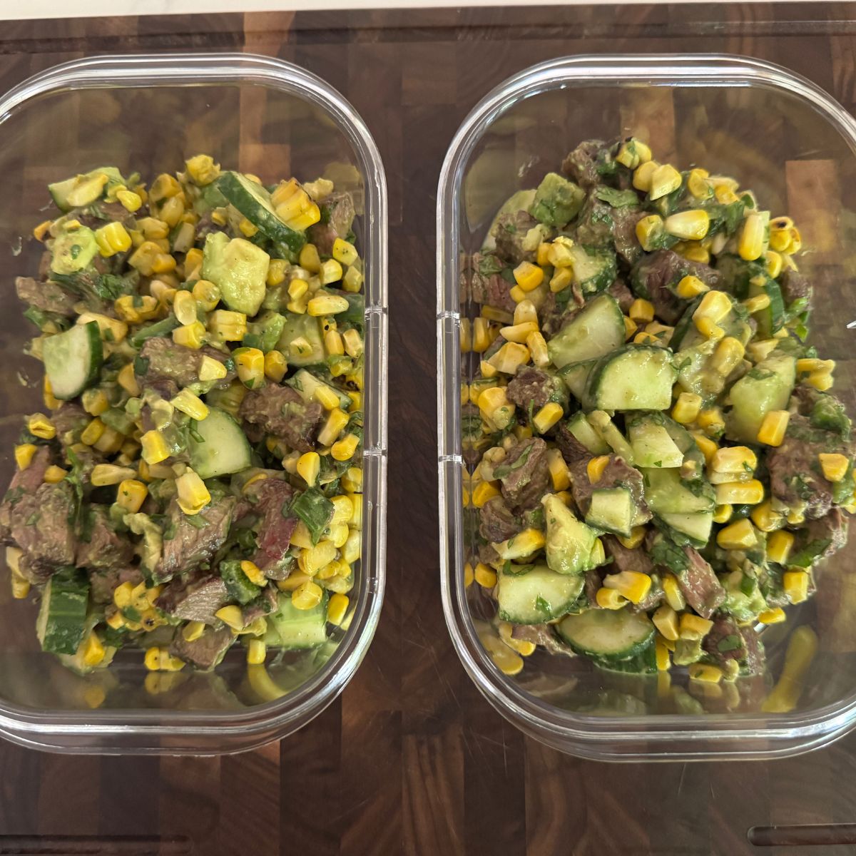 Grilled Steak and Corn Salad with Hot Honey Lime Dressing (2)