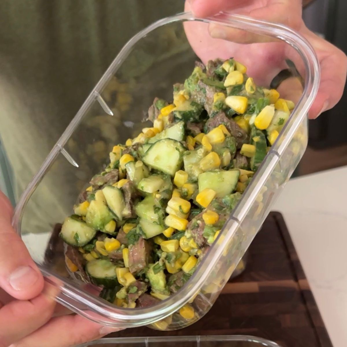 Grilled Steak and Corn Salad with Hot Honey Lime Dressing (4)